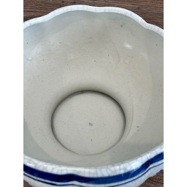 Chinese-Style Blue and White Porcelain Bowl For Sale - Image 4 of 10