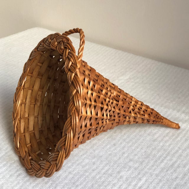 Vintage Cornucopia Basket For Sale - Image 12 of 12
