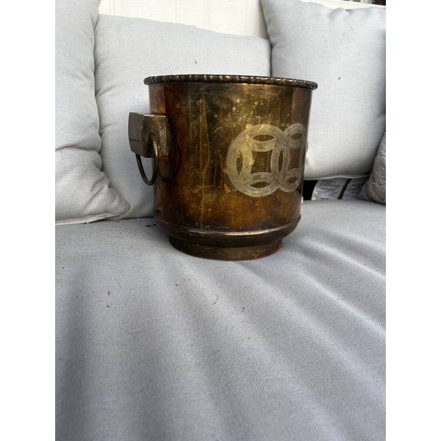 Brass 1970s Regency Hollywood Champagne Chiller/ Planter For Sale - Image 8 of 17