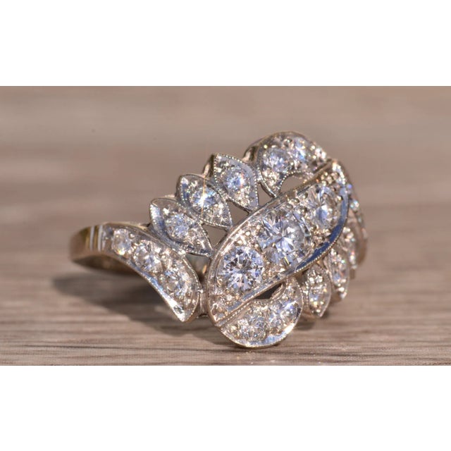 The Adelaide: Antique Cocktail Ring with Diamonds For Sale - Image 9 of 11