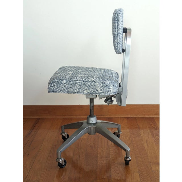 Blue Vintage Office Chair - Restored For Sale In Raleigh - Image 6 of 12