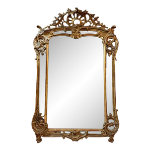 19th Century French Louis XV Giltwood Mirror