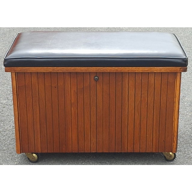 Mid 20th Century Mid 20th Century Lane Furniture Sheet Music Cabinet and Bench For Sale - Image 5 of 11