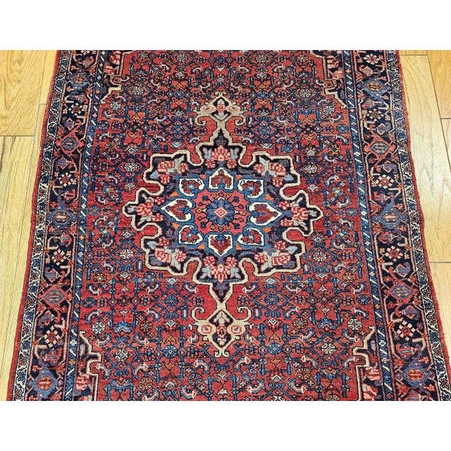 Antique Persian Bidjar Area Rug, Wool Pile, Floral Medallion, Early 1900s For Sale In Chicago - Image 6 of 12