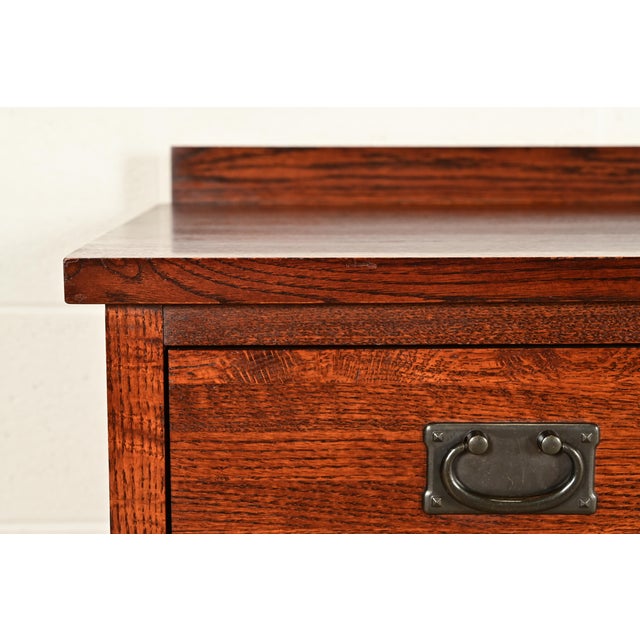 Stickley Style Mission Oak Arts & Crafts Twelve-Drawer Dresser or Chest of Drawers For Sale - Image 10 of 15