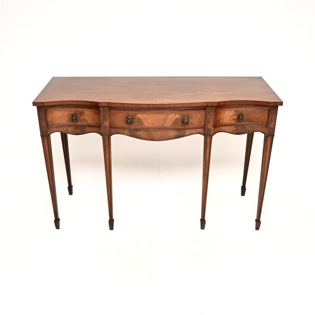 Vintage Georgian Style Inlaid Console Table, 1930 For Sale - Image 9 of 9