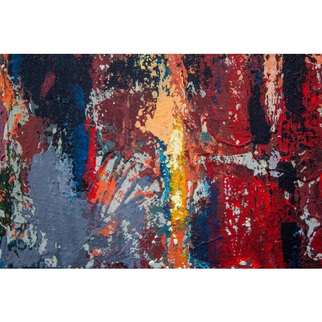Blue Natalia Vypritskaia, Layers: Silence Between 1, Texture Paste Acrylic on Canvas For Sale - Image 8 of 9
