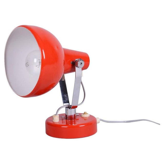 Mid-Century Czech Lacquered Metal Table Lamp attributed to Napako, 1960s For Sale - Image 11 of 11