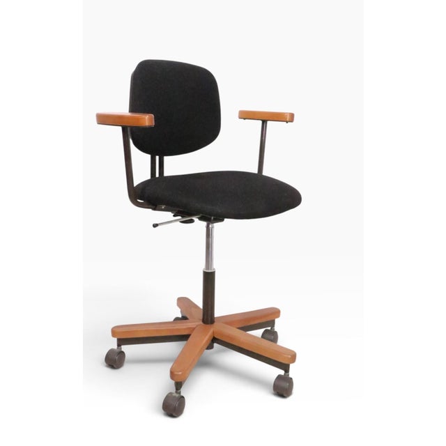 Vintage Adjustable Swivel Desk Chair Stool by Hon C. 1970's For Sale - Image 13 of 17