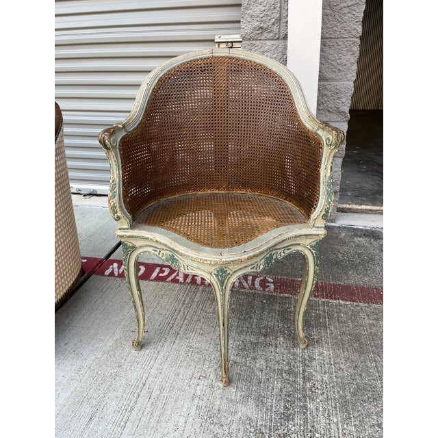 18th Century French Caned Corner Chair or Chaise De Bureau For Sale In Atlanta - Image 6 of 6