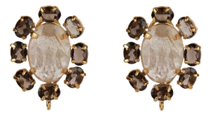 Allegra Large Studs, Beige, Pierced