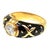 Late 20th Century Vintage Hidalgo 18k Black Enamel Diamond Solitaire Ring, Size 6.5 For Sale - Image 5 of 9