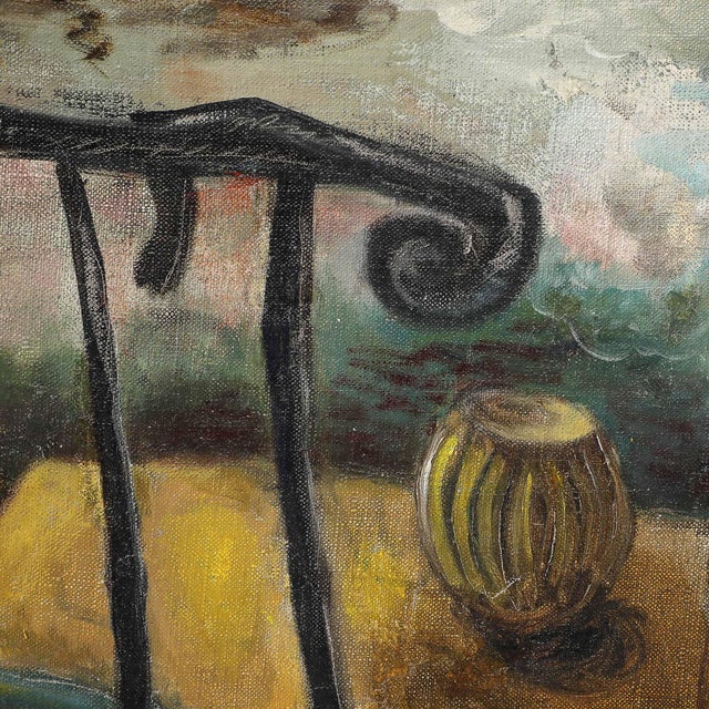 Modernist Oil on Canvas Painting "The Immigrant" Signed Hida Coates Altschule For Sale - Image 12 of 18