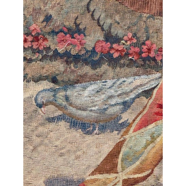 Blue Antique French Silk Beauvais Tapestry by Georges Leroux, 1930s For Sale - Image 8 of 18