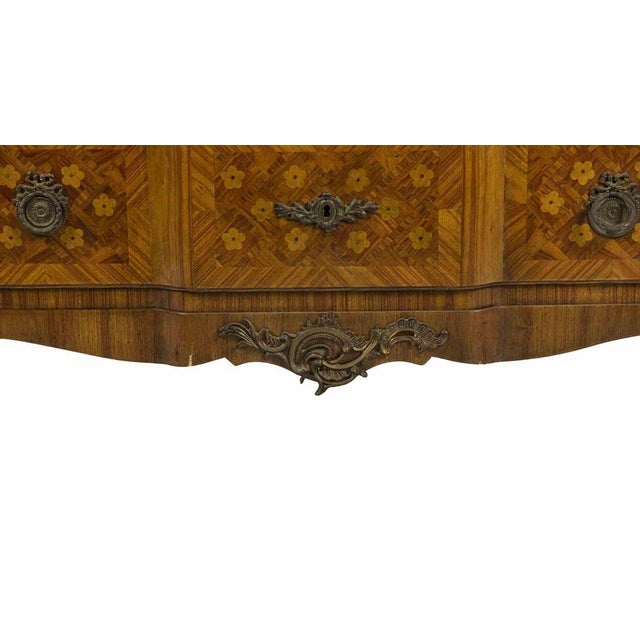 18th Century Italian Chest of Drawers with Marble Top and Bronze Trim For Sale - Image 3 of 6
