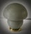 Blown Gray Glass and Brass Murano Table Lamp in style of Vistosi, 1970s For Sale - Image 9 of 10