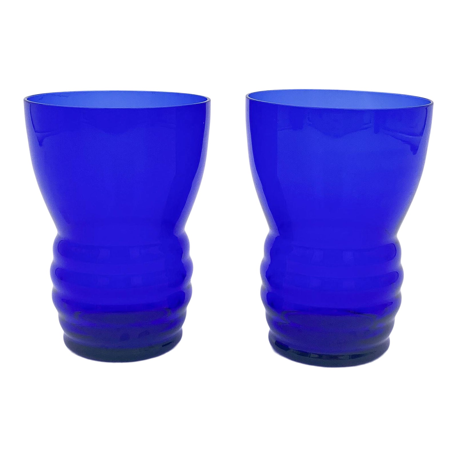 Vintage Cobalt Blue Glasses a Pair Chairish