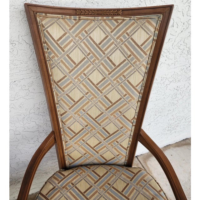 French Louis XVI High Back Accent Dining Chairs Pair For Sale - Image 11 of 18