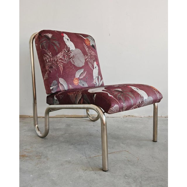 Metal Bauhaus Tubular Lounge Chair in Steel, 1950s For Sale - Image 7 of 17