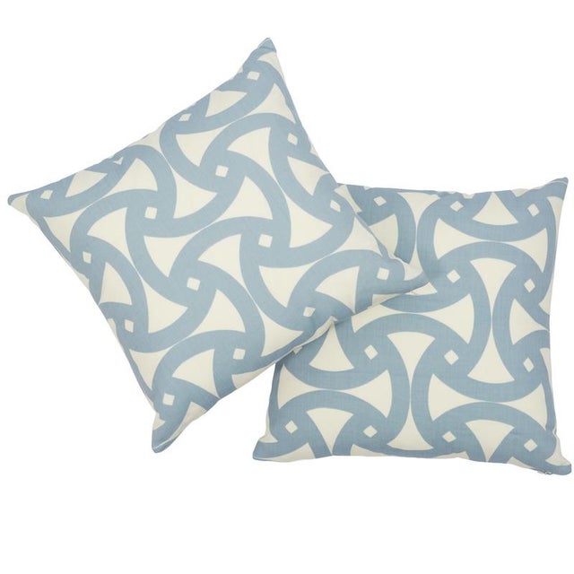 This pillow features Santorini Print by Trina Turk for Schumacher with a Knife Edge finish. An exuberant pattern of...