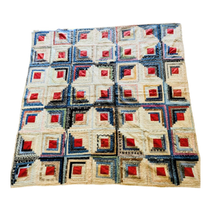 Antique Log Cabin Quilt, Likely 19th Century
