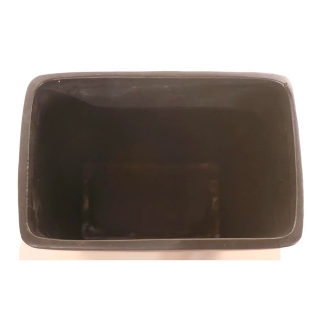 Mid-Century Modern Mid Century Usa Pottery Black Pillow Vase For Sale - Image 3 of 12