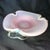 Murano Vintage Murano Art Glass Centerpiece Bowl Opalescent White W/ Pink Latticinio For Sale - Image 4 of 9