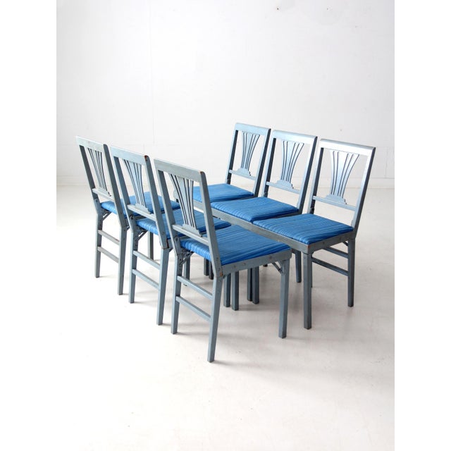 Mid-Century Dinette Set With Samsonite Folding Table and 6 Leg-O-Matic Chairs For Sale - Image 13 of 18