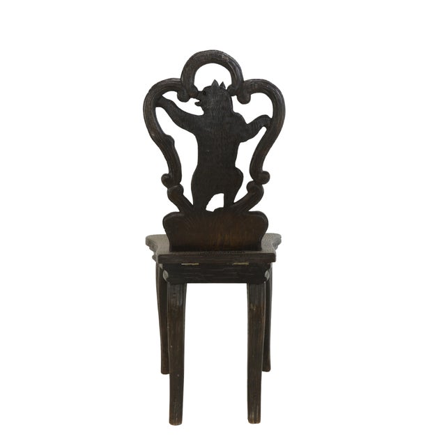 A Classic Late 19th-Century Swiss Brienz "Black Forest" Style Carved Bear Chair. For Sale - Image 11 of 12