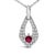 Indulge in the luxurious allure of this splendid necklace, crafted from rhodium-plated .925 sterling silver for a lustrous...