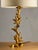 French Sculptural Golden Lamp by Georges Mathias for Fondica, 1980s For Sale - Image 4 of 9