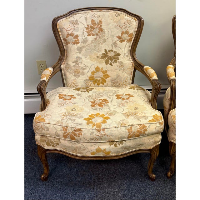French Late 20th Century French Bergere Chairs - A Pair For Sale - Image 3 of 9