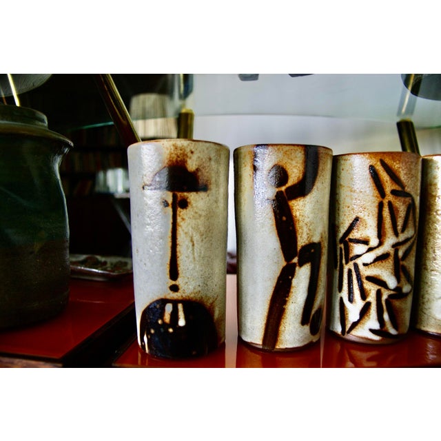 Roleu Vases by Alain Rufas for Vallauris, 1970, Set of 6 For Sale - Image 3 of 10