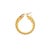 A pair of 18k gold hoop earrings with a braided design. These are elegant and in good condition. Height is 1.0 inch.