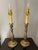 Bronze Pair of Bronze Candlesticks Adapted as Lamps, 19th Century For Sale - Image 8 of 8