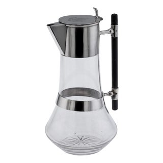 Antique Victorian Silver and Glass Claret Jug, Sheffield, 1889 For Sale