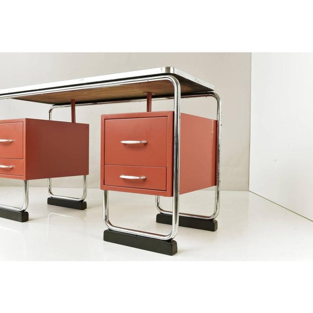 Vintage German Steel Tube Desk, 1950 For Sale - Image 10 of 14