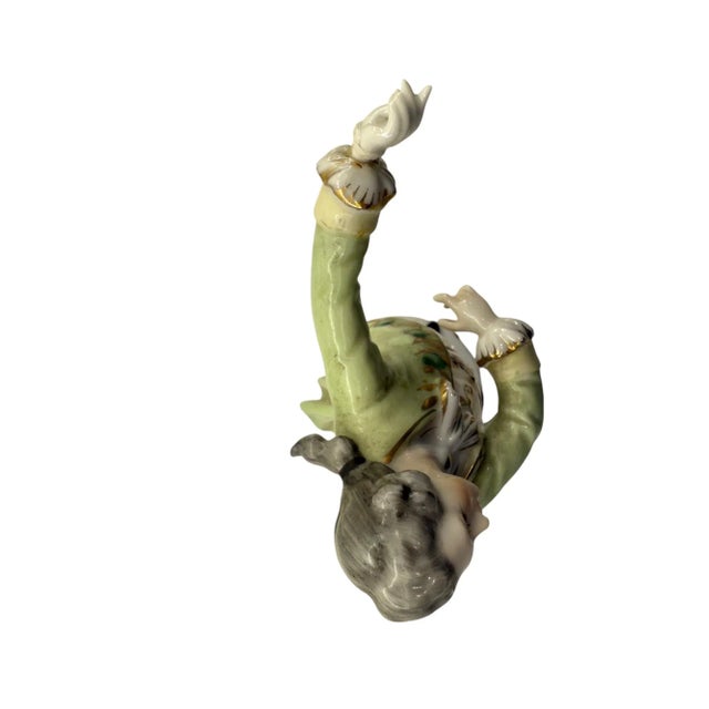 Mid 20th Century Mid 20th Century Japanese Colonial Gentleman Dancing Figurine For Sale - Image 5 of 6