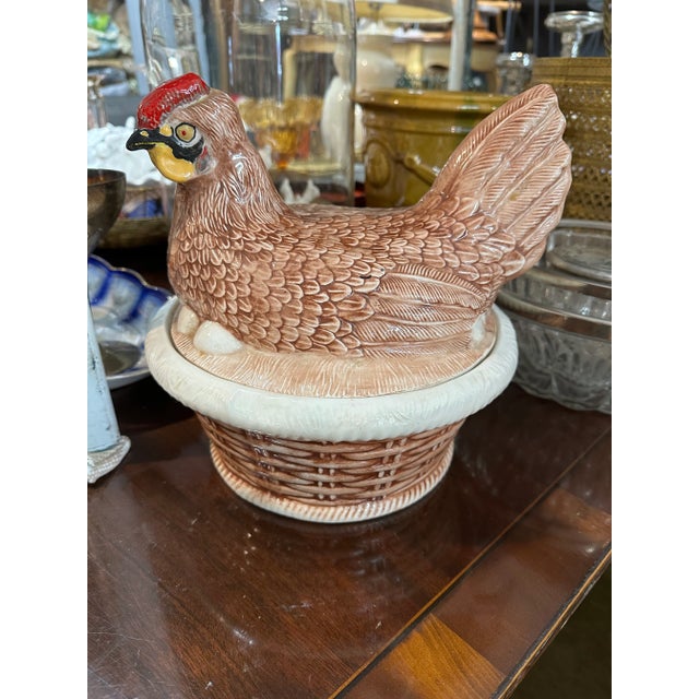 1960s Vintage Hen Shaped Lid Tureen For Sale - Image 5 of 7