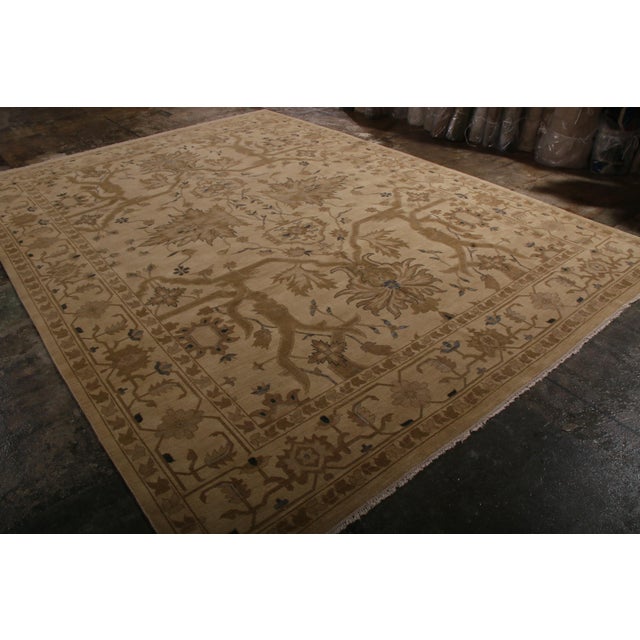 Traditional Rug & Kilim’s Persian Sultanabad Style Rug With Beige-Brown Floral Patterns For Sale - Image 3 of 7