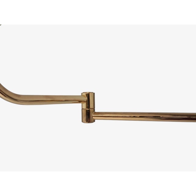 1980s Mid-Century Modern Fagerhults, Articulating Wall Light, Brass, Fabric For Sale - Image 11 of 14