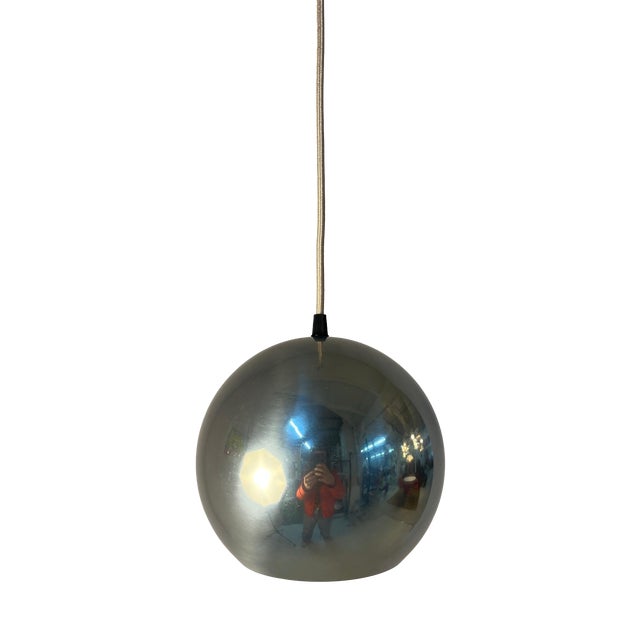 Topan Chrome Globe Lamp by Verner Panton For Sale
