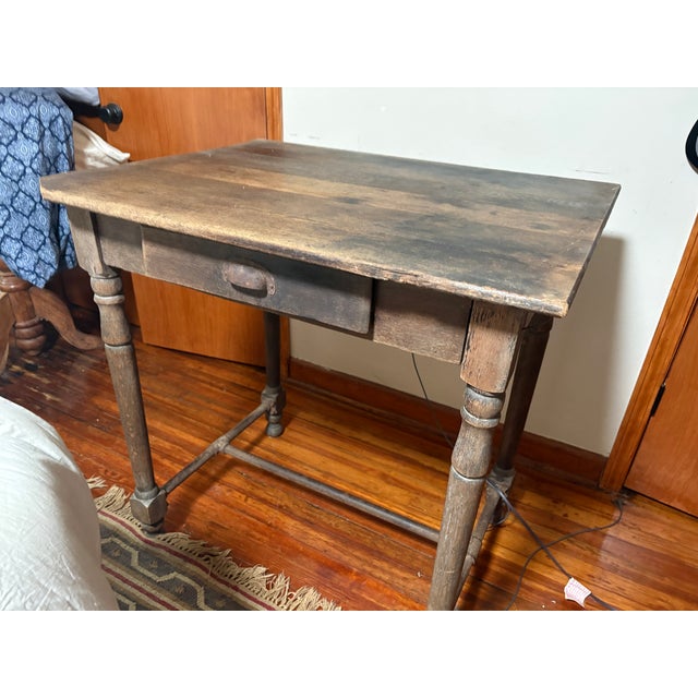 1909 Us Postal Antique Federal Work Table Desk - Stamped For Sale - Image 4 of 5