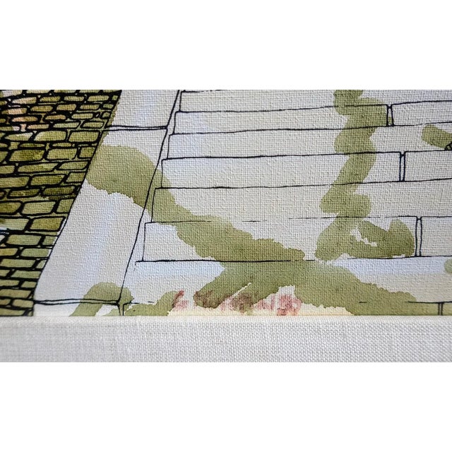 Paris Steps, a Signed, Framed Original in and Acrylic Paint on Canvas For Sale In Savannah - Image 6 of 6