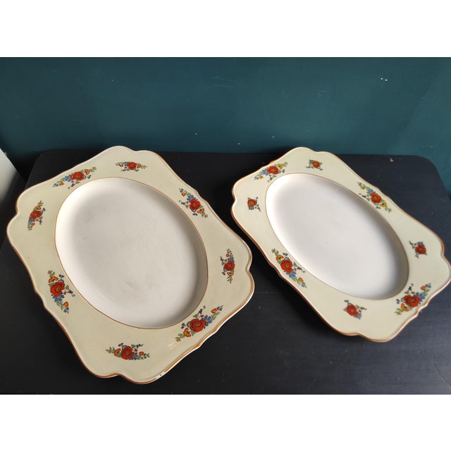 Ceramic Vintage English Serving Plates from Crown Ducal, 1950s, Set of 2 For Sale - Image 7 of 10
