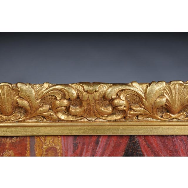 Rococo Stephan Sedlacek, Rococo Painting, Oil on Canvas, Framed For Sale - Image 3 of 18