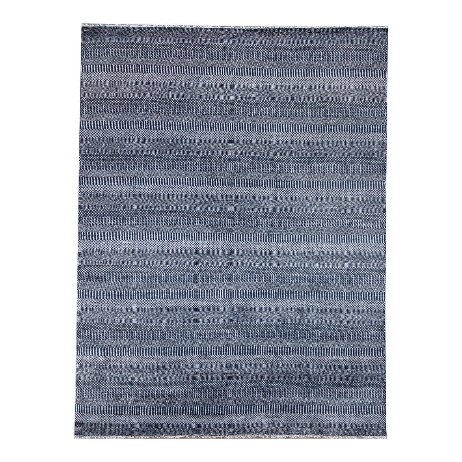 Blue Contemporary Savannah Wool Rug With Geometric Pattern Chairish