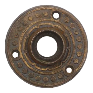 Mid 20th Century Radial Cross Pressed Steel Door Rosette