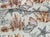 Walfab fabric "Vagrant Coral" in coral and aqua. This 54" wide fabric is 100% cotton with 24" vertical and 27" horizontal...
