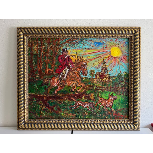 Serg Graff "Fine Hunt" Large Original Oil Painting European Equestrian Art, Coa For Sale - Image 12 of 12